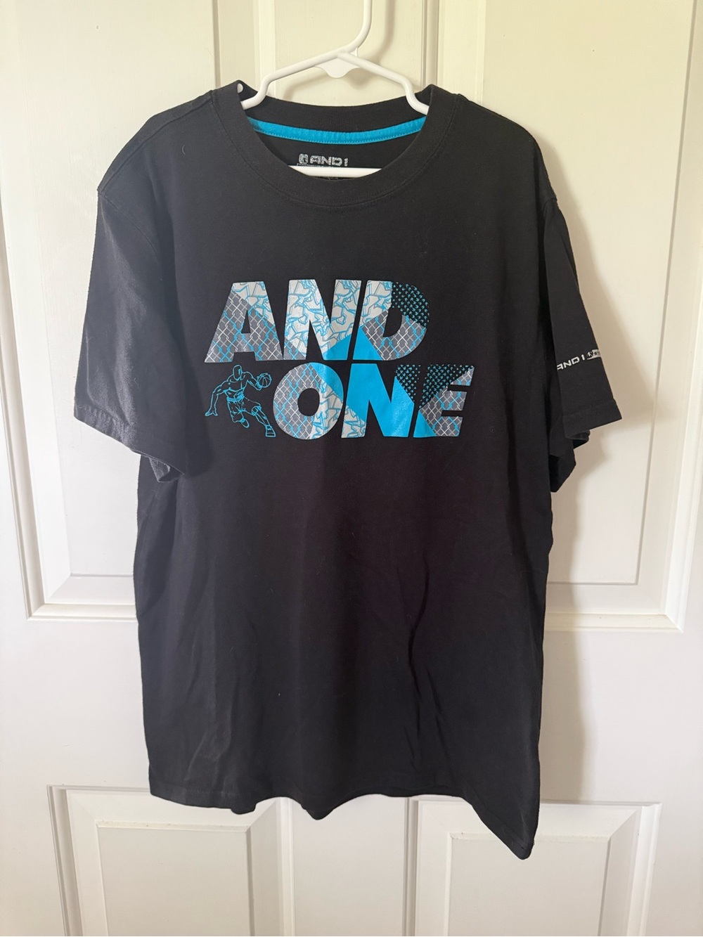 And1 Black T-Shirt with Blue Graphic